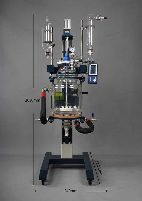 自動旋轉(zhuǎn)升降玻璃反應釜